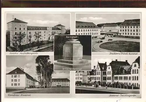 Darmstadt Kaserne Heidelbergerstr. Cambrai Kaserne Artillerie Denkmal Kat. Darmstadt