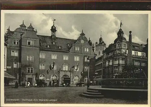 Darmstadt Rathaus Marktbrunnen Kat. Darmstadt