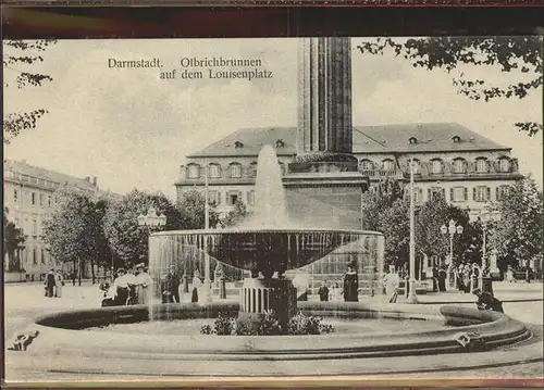 Darmstadt Olbrichbrunnen Louisenplatz Kat. Darmstadt