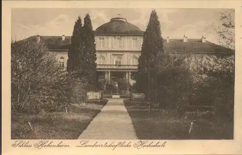 Hohenheim Schloss Landwirtsch. Hochschule Kat. Stuttgart