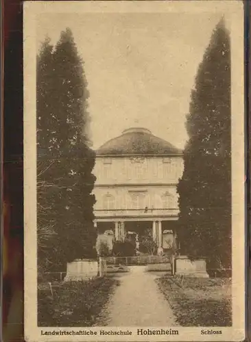 Hohenheim Schloss Landwirtsch. Hochschule Kat. Stuttgart