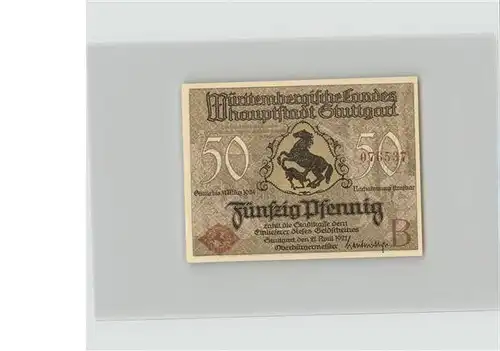 Stuttgart Koenigstor 50 Pfennig Kat. Stuttgart