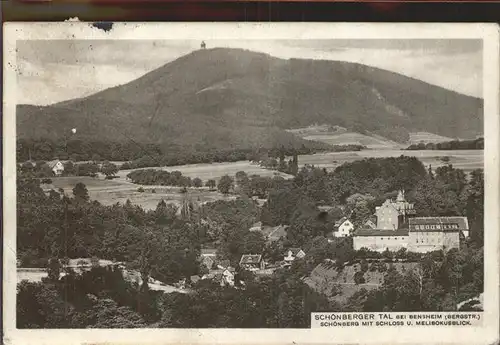 Schoenberg Bensheim Schloss Melibokusblick Kat. Bensheim