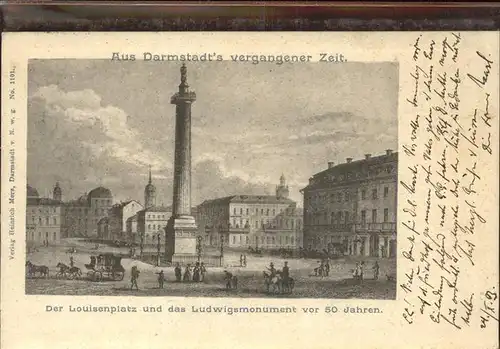 Darmstadt Louisenplatz Ludwigsmonument Kat. Darmstadt