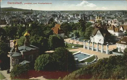 Darmstadt vom Hochzeitsturm Kat. Darmstadt