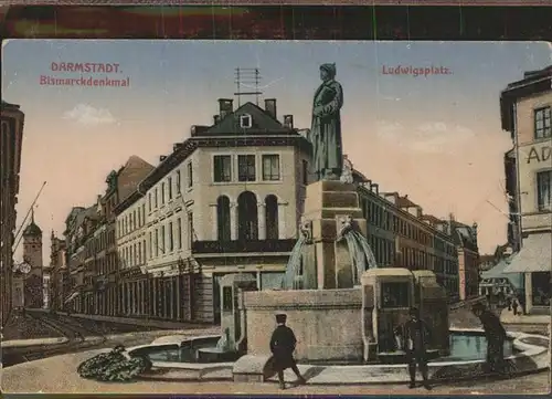 Darmstadt Bismarckdenkmal Ludwigsplatz Kat. Darmstadt
