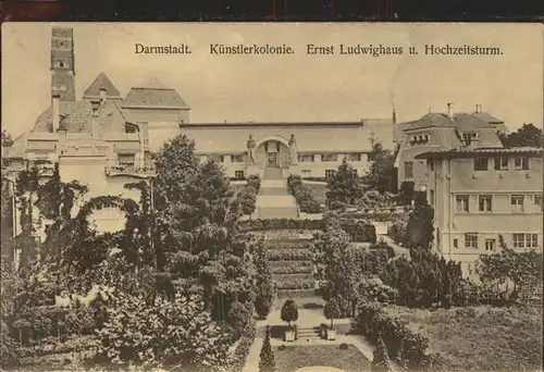 Darmstadt Kuenstlerkolonie Ernst Ludwighaus Hochzeitsturm Kat. Darmstadt