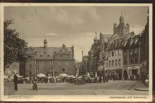 Darmstadt Marktplatz Rathaus Kat. Darmstadt