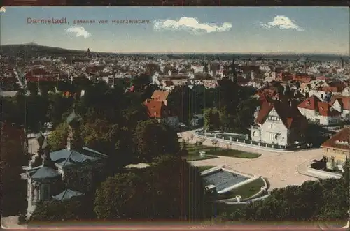 Darmstadt vom Hochzeitsturm Kat. Darmstadt