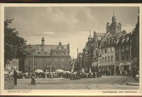 Darmstadt Marktplatz Rathaus Kat. Darmstadt