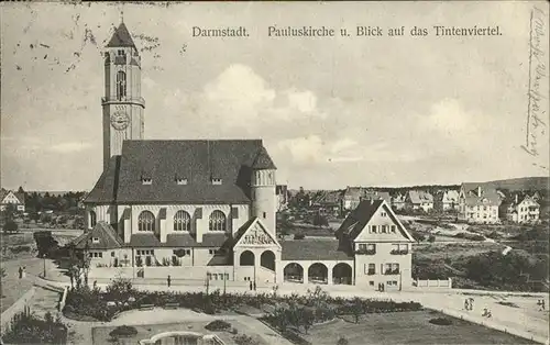 Darmstadt Pauluskirche Tintenviertel Kat. Darmstadt