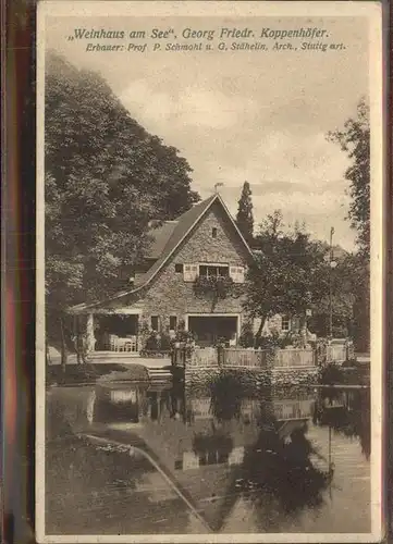 Stuttgart Weinhaus am See Kat. Stuttgart