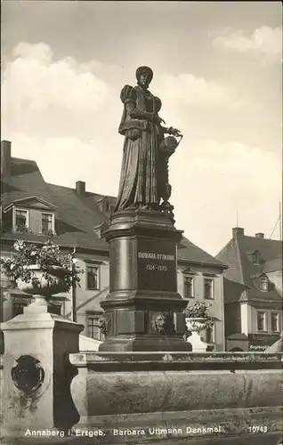 Annaberg-Buchholz Erzgebirge Barbara Uttmann Denkmal / Annaberg /Erzgebirgskreis LKR