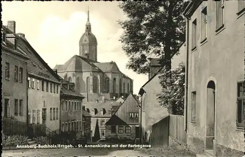 Annaberg-Buchholz Erzgebirge St. Annenkirche Farbergasse / Annaberg /Erzgebirgskreis LKR