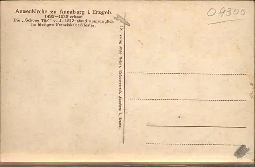 Annaberg-Buchholz Erzgebirge Annenkirche Schoene Tuer / Annaberg /Erzgebirgskreis LKR