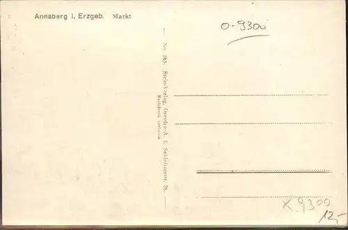 Annaberg-Buchholz Erzgebirge Marktplatz / Annaberg /Erzgebirgskreis LKR