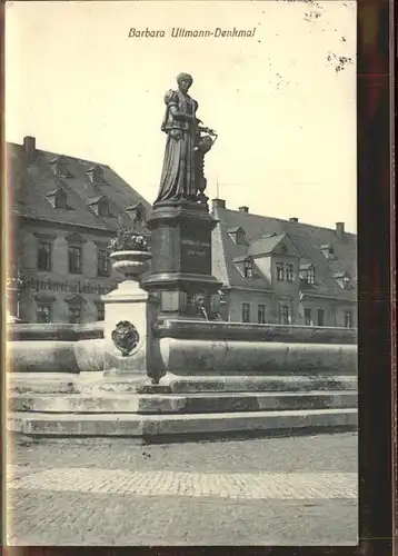 Annaberg-Buchholz Erzgebirge Barbara Uttmann-Denkmal / Annaberg /Erzgebirgskreis LKR