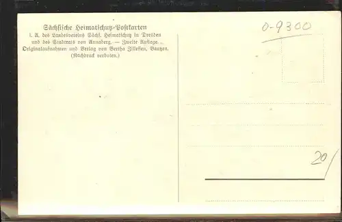 Annaberg-Buchholz Erzgebirge Heimatschutz Postkarte / Annaberg /Erzgebirgskreis LKR