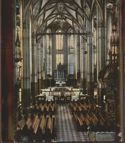 Annaberg-Buchholz Erzgebirge Annenkirche Innen Altar / Annaberg /Erzgebirgskreis LKR