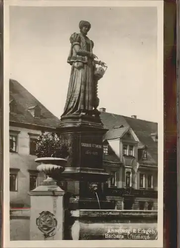 Annaberg-Buchholz Erzgebirge Barbara Uttmann Denkmal / Annaberg /Erzgebirgskreis LKR