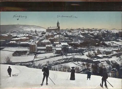 Poehlberg St. Annenkirche Skifahrer Kat. Annaberg