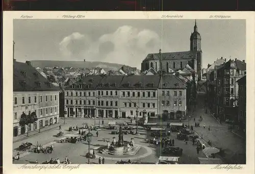 Annaberg-Buchholz Erzgebirge Marktplatz / Annaberg /Erzgebirgskreis LKR