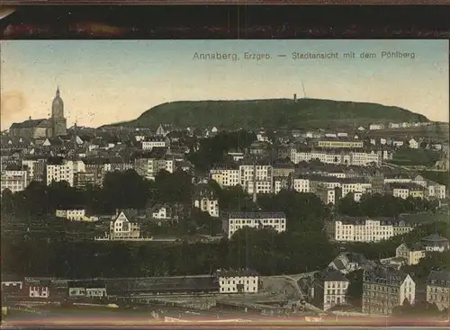 Annaberg-Buchholz Erzgebirge Stadtansicht Poehlberg / Annaberg /Erzgebirgskreis LKR