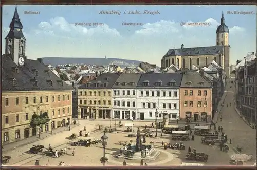 Poehlberg Marktplatz Rathaus Kirchgasse Barbar Uttmann Kat. Annaberg