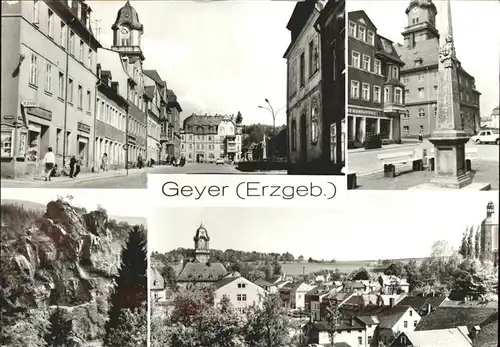 Geyer Erzgebirge Postsaeule Karl Marx Platz Kat. Geyer