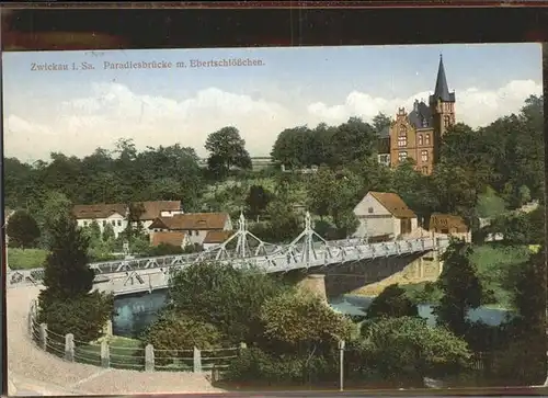 Zwickau Sachsen Ebertschloesschen Paradiesbruecke Kat. Zwickau