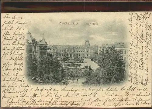 Zwickau Sachsen Albertplatz Kat. Zwickau