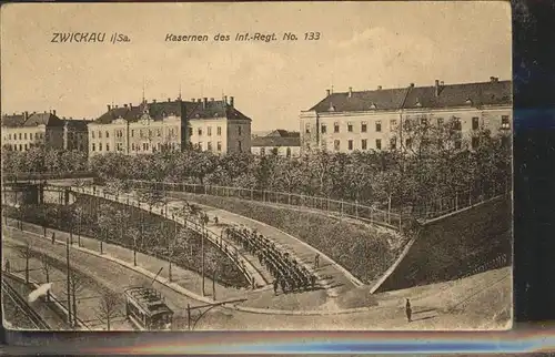Zwickau Sachsen Kasernen des Int. Regt. No. 133 Kat. Zwickau