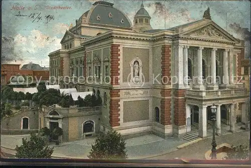 Theatergebaeude Halle Saale Stadttheater Kat. Gebaeude