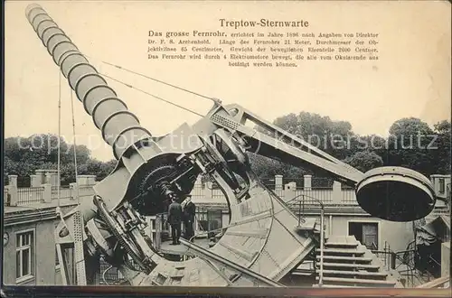 Sternwarte Urania Observatorium Treptow Fernrohr  Kat. Gebaeude