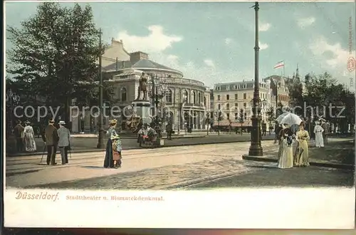 Theatergebaeude Duesseldorf Bismarckdenkmal Kat. Gebaeude