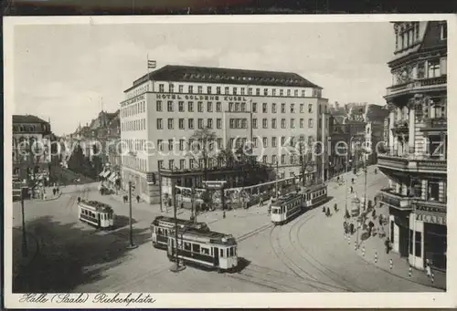 Strassenbahn Halle Saale Riebeckplatz Kat. Strassenbahn