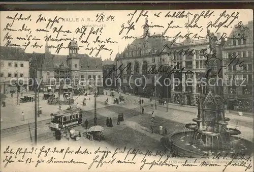 Strassenbahn Halle an der Saale Marktplatz Kat. Strassenbahn