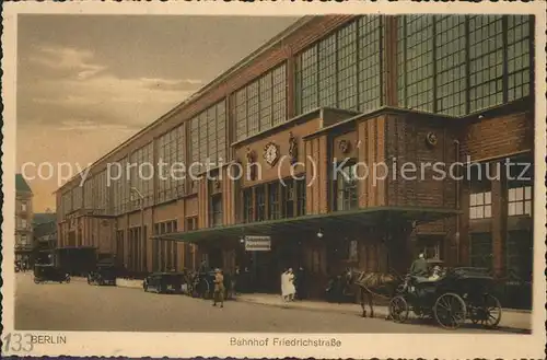 Pferdekutschen Berlin Bahnhof Friedrichstrasse Kat. Tiere