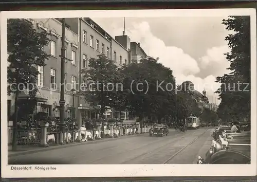 Strassenbahn Duesseldorf Koenigsallee Oldtimer Kat. Strassenbahn