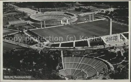 Stadion Berlin Reichssportfeld Fliegeraufnahme Kat. Sport