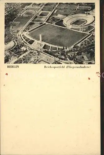 Stadion Berlin Reichssportfeld Fliegeraufnahme Kat. Sport