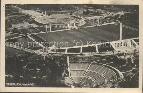 Stadion Berlin Reichssportfeld Fliegeraufnahme Kat. Sport