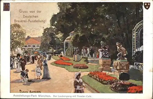 Ausstellung Brauerei Muenchen Kuenstlerkarte Klaus Bergen Nr. 183 Kat. Expositions