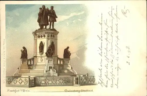 Denkmal Gutenberg Frankfurt am Main  / Denkmaeler /