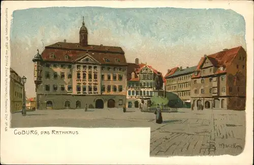 Verlag Zieher Ottmar Nr. 2167 Coburg Rathaus  Kat. Verlage