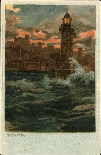 Verlag Zieher Ottmar Nr. Nr. 1366 Desenzano Leuchtturm  Kat. Verlage