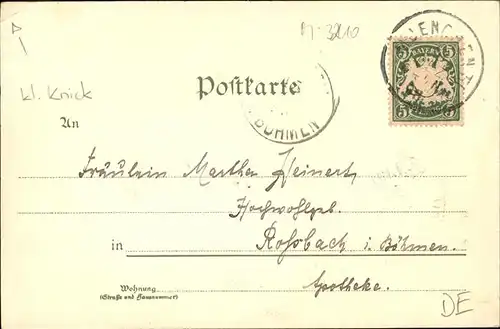 Diemer Zeno Litho Nr. 1046 Muenchen Maximiliansbruecke Kat. Kuenstlerkarte