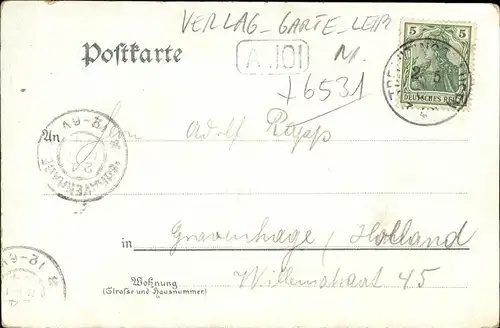 Verlag Garte Leipzig Litho Nr. 5048 Schloss Rheinstein / Verlage /