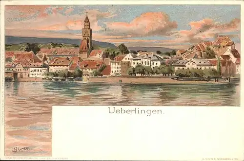 Biese Carl Karl Nr. 4 ueberlingen Litho Kat. Kuenstlerlitho