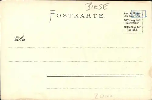 Biese Carl Karl Blatt Nr. 39 Hamburg Boerse Kat. Kuenstlerlitho